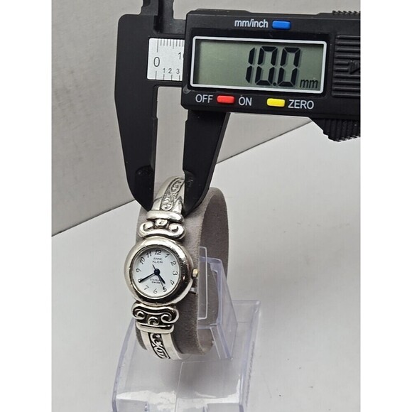 Anne Klein Sterling Bracelet Watch Swiss Quartz White Dial Womens New Battery main image 4